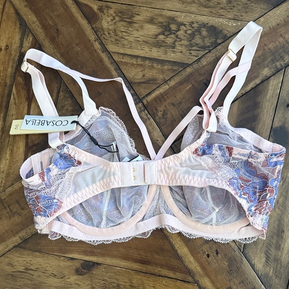 Cosabella Paradiso Lace Demi Bra - Pink Lilly- Size 36D- NWT - Picture 3 of 6
